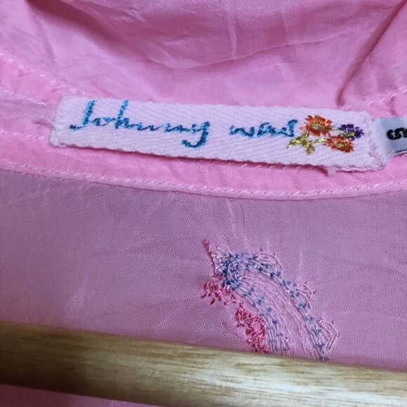 JOHNNY WAS Ombre Embroidered Blouse S/M Boho Luxe Artisanal Floral Festival Top - Picture 5 of 9